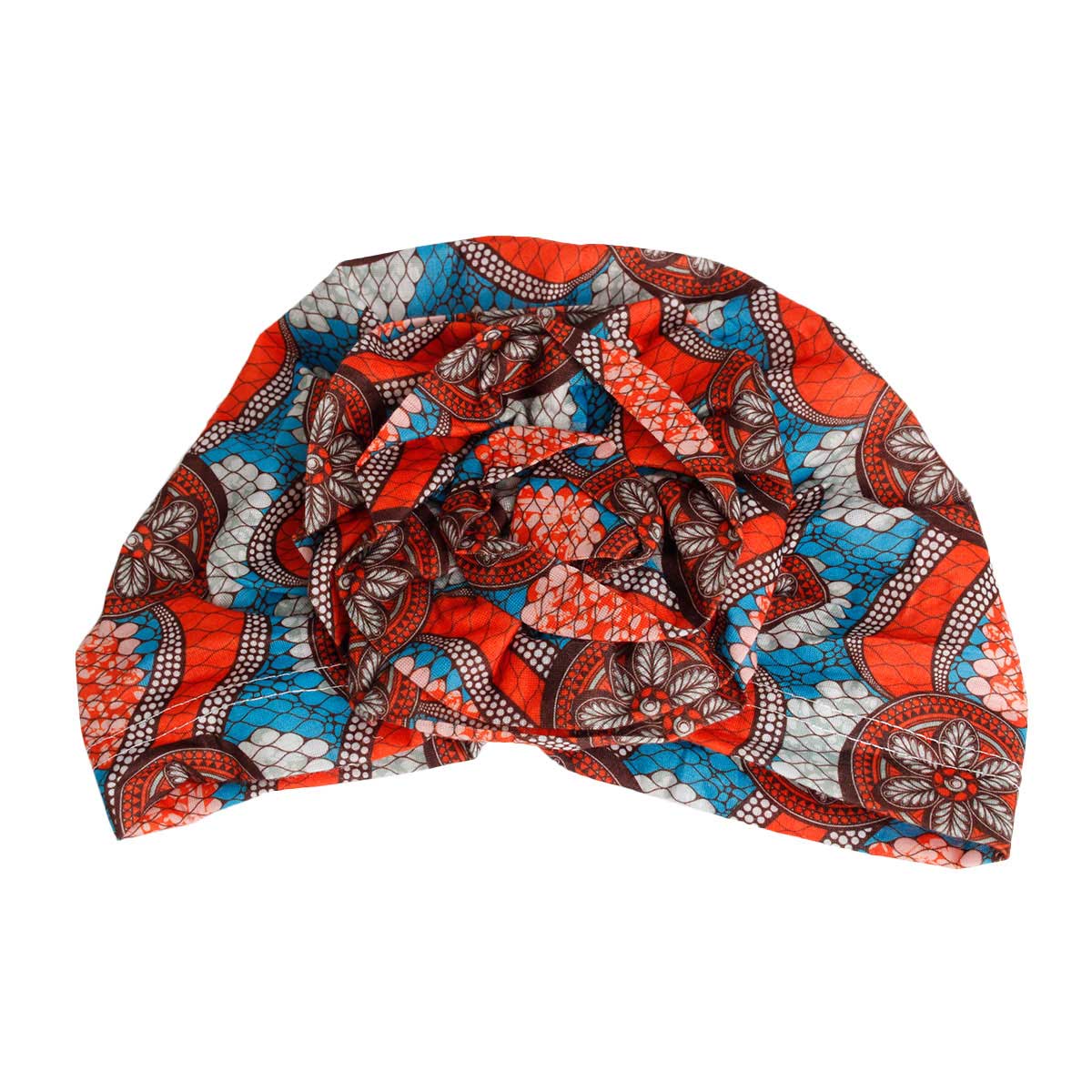 Orange Tribal Flower Knot Turban|Stretch to Fit - Premium Wholesale Fashion Accessories from Pinktown - Just $7! Shop now at chiquestyles