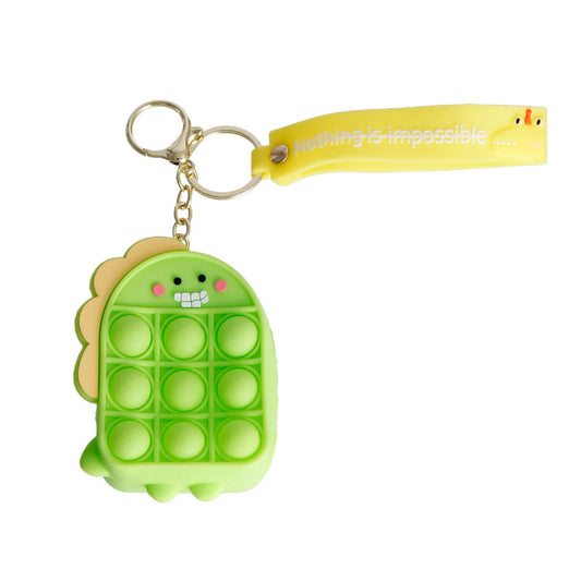 Neon Green Dino Bubble Pop Keychain|3 x 2.25 inches - Premium Wholesale Fashion Accessories from Pinktown - Just $9! Shop now at chiquestyles