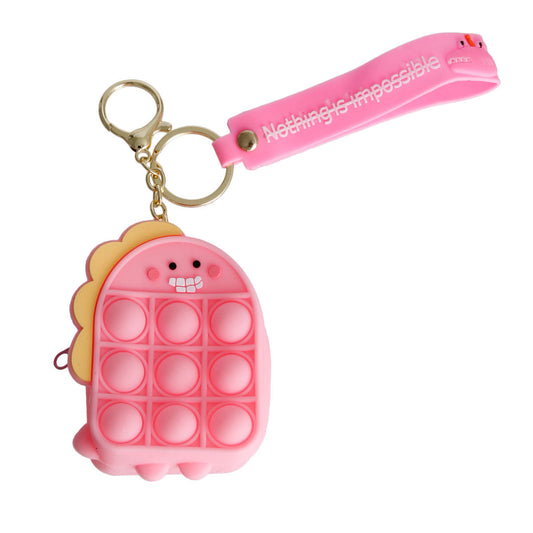 Pink Dino Bubble Pop Keychain|3 x 2.25 inches - Premium Wholesale Fashion Accessories from Pinktown - Just $9! Shop now at chiquestyles