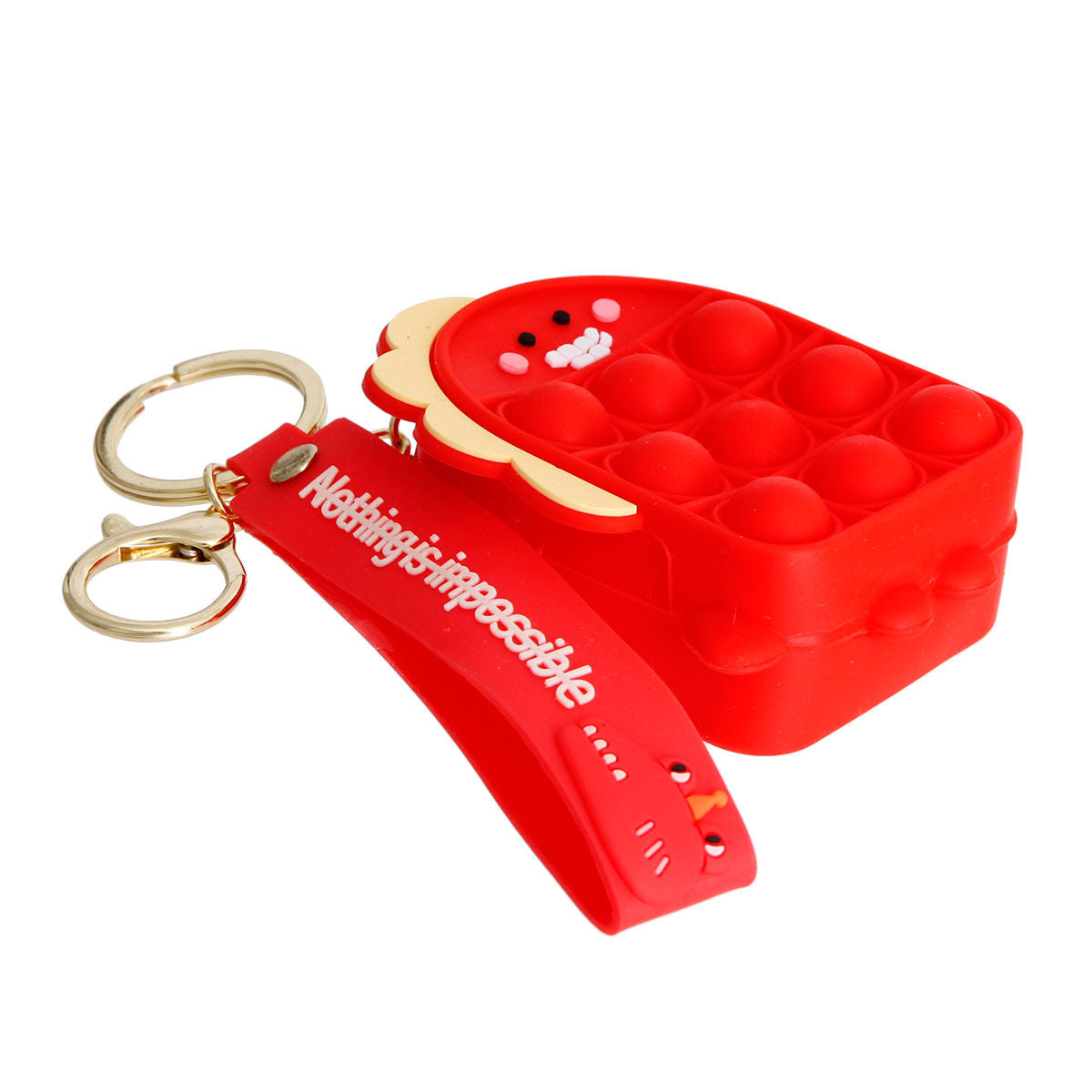 Red Dino Bubble Pop Keychain|3 x 2.25 inches - Premium Wholesale Fashion Accessories from Pinktown - Just $9! Shop now at chiquestyles