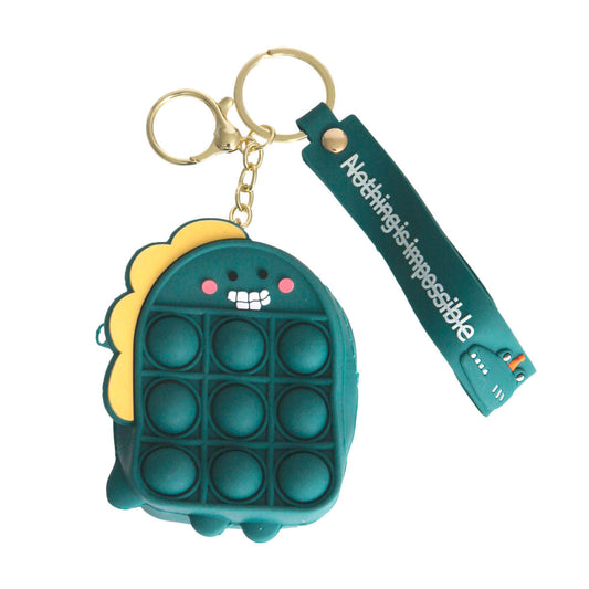 Teal Dino Bubble Pop Keychain|3 x 2.25 inches - Premium Wholesale Fashion Accessories from Pinktown - Just $9! Shop now at chiquestyles