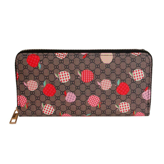 Brown Apple Designer Woven Wallet|7.5 x 4 x 1 inches - Premium Wholesale Fashion Accessories from Pinktown - Just $19! Shop now at chiquestyles