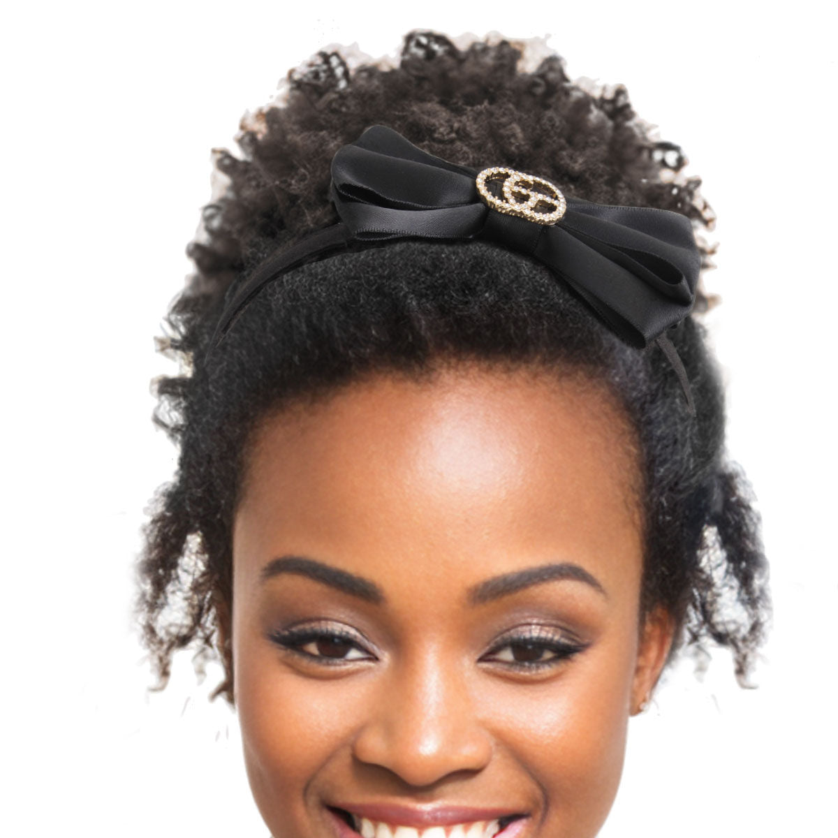 Black Bow GG Headband|Adjustable - Premium Wholesale Fashion Accessories from Pinktown - Just $12! Shop now at chiquestyles