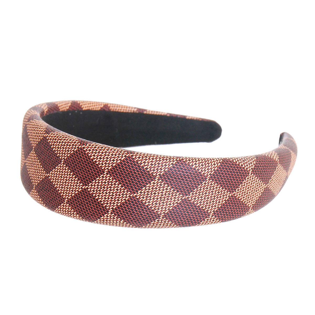 Brown Harlequin Print Headband|Adjustable - Premium Wholesale Fashion Accessories from Pinktown - Just $8! Shop now at chiquestyles