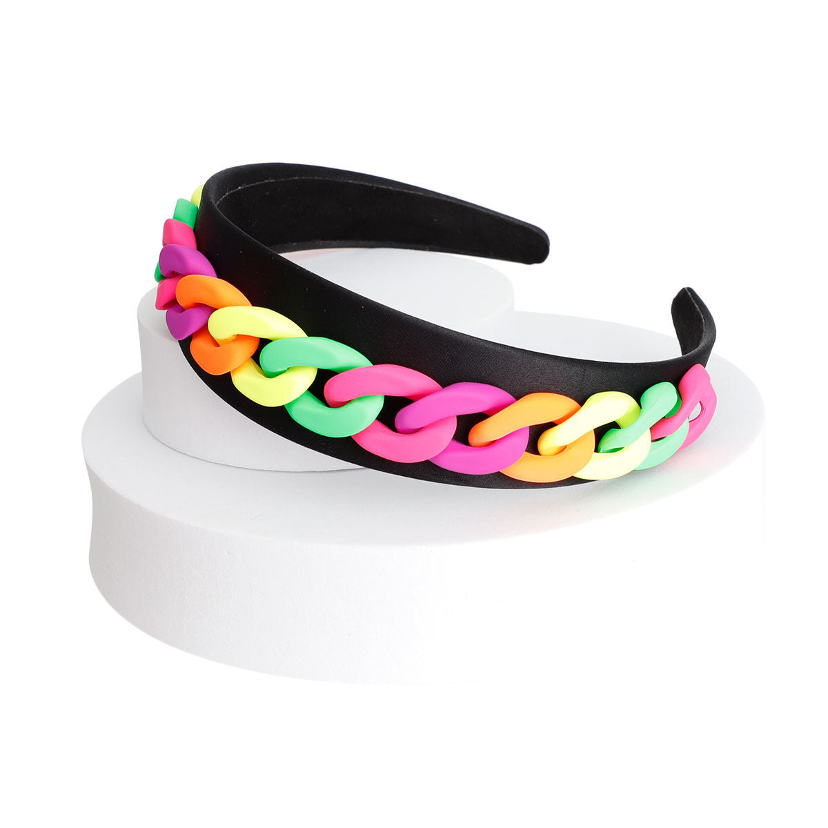 Rainbow Chain Link Headband|Adjustable - Premium Wholesale Fashion Accessories from Pinktown - Just $16! Shop now at chiquestyles